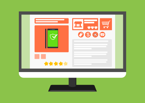 Illustration of an e-commerce web page